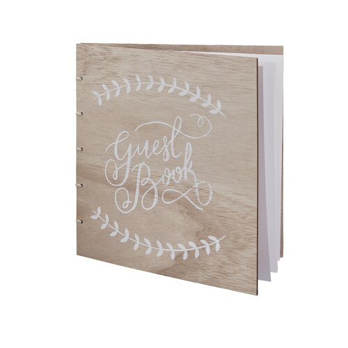 Ginger Ray Boho Wooden Guest Book & Reviews | Wayfair